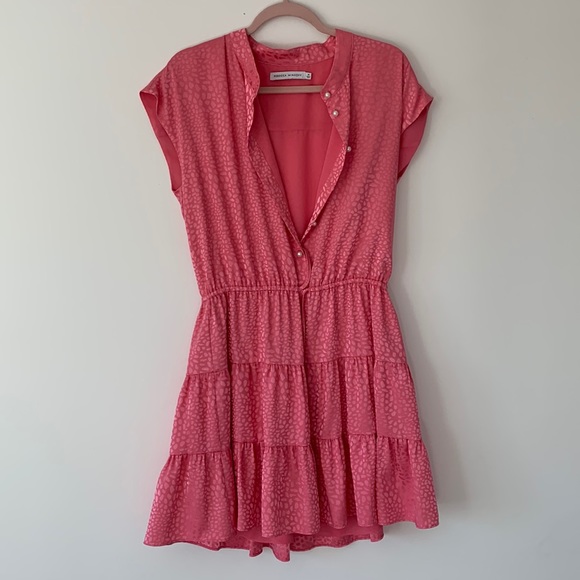 REBECCA MINKOFF Ollie Dress in Pink Leopard - Picture 2 of 3